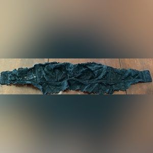 Black Unlined Bandeau Bra